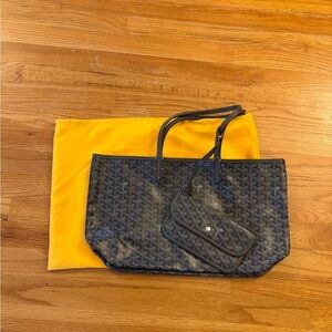 Grey Tote Bag with Pouch